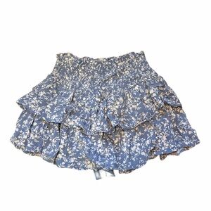 Altar'd State Blue Floral Mini Skort LIKE NEW